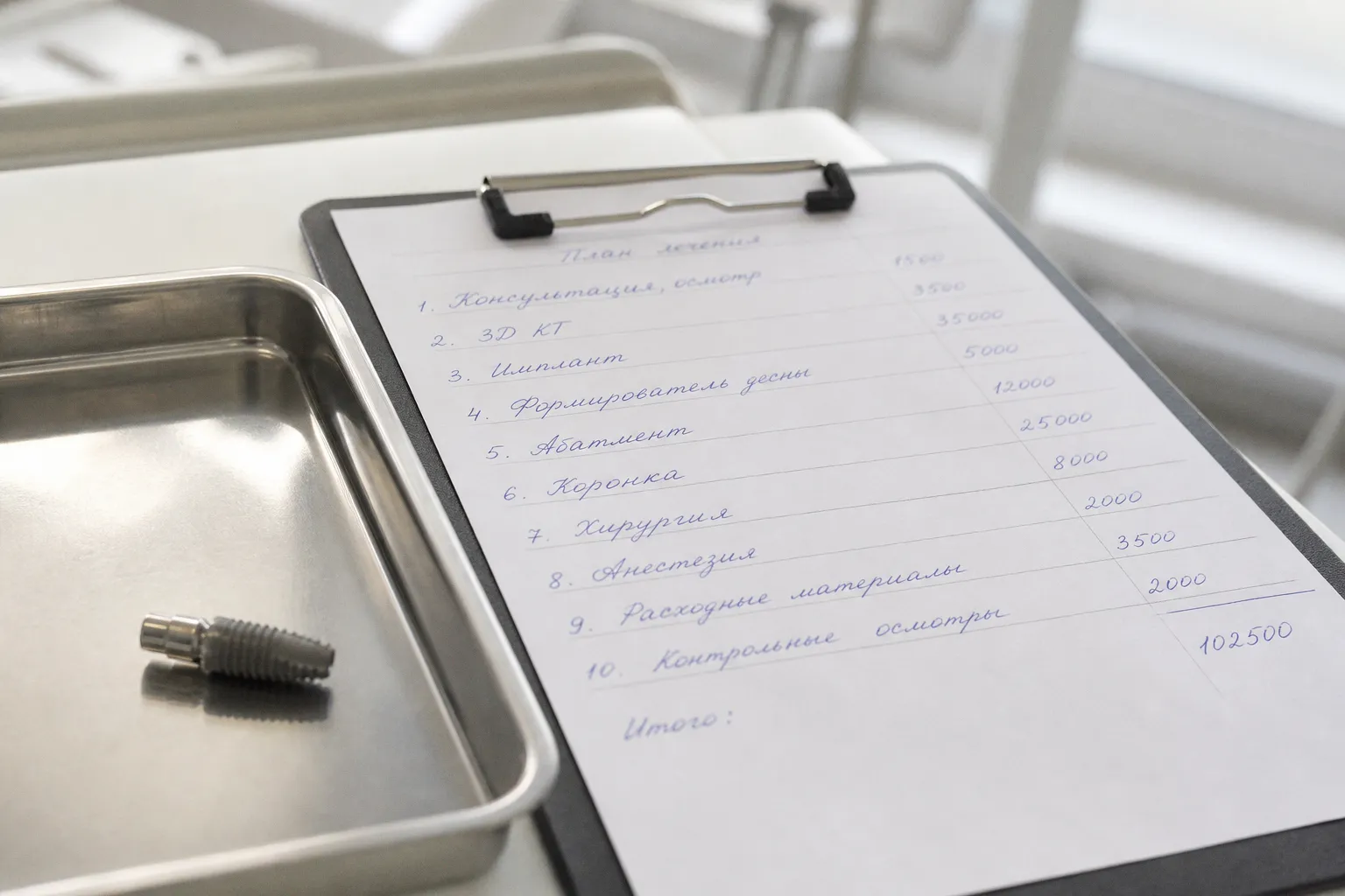 Смета на имплантацию зубов: правила сравнения и скрытые расходы клиник